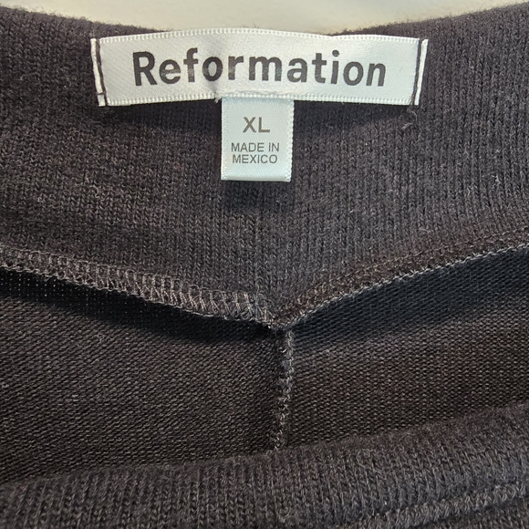 Reformation "Cotton Comfy" stretch fabric Black Draped Long Sleeve Dress XL - Picture 5 of 12